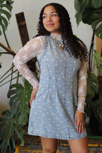 Floral Denim Mini Dress