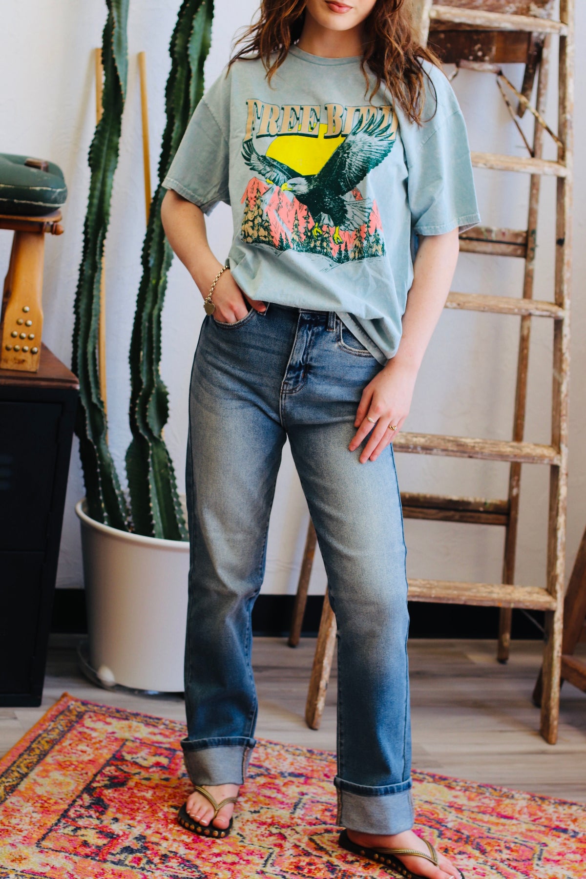 Carrie Cuffed Medium Wash Jeans