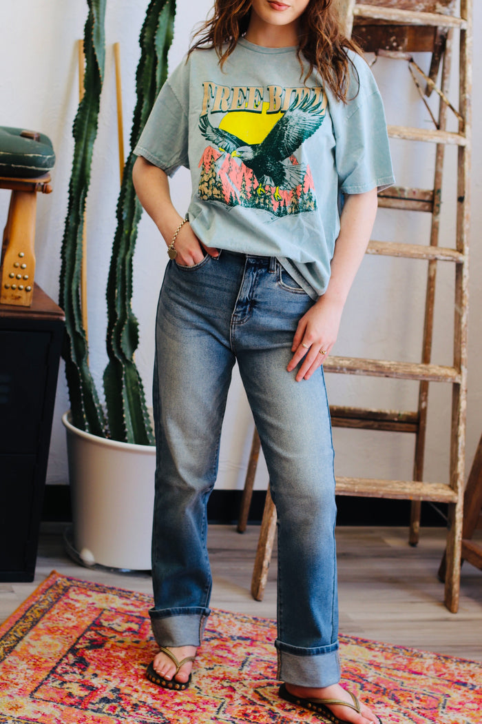 Carrie Cuffed Medium Wash Jeans