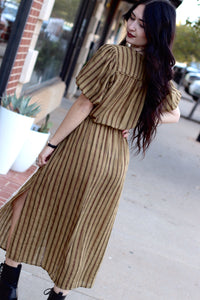 Isla Striped Midi Dress