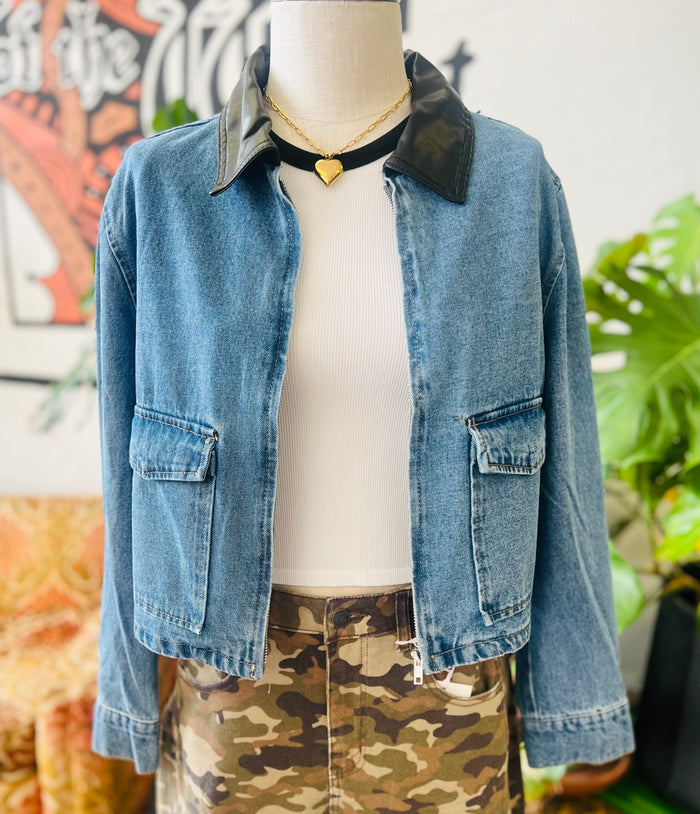 90s Cropped Denim Jacket
