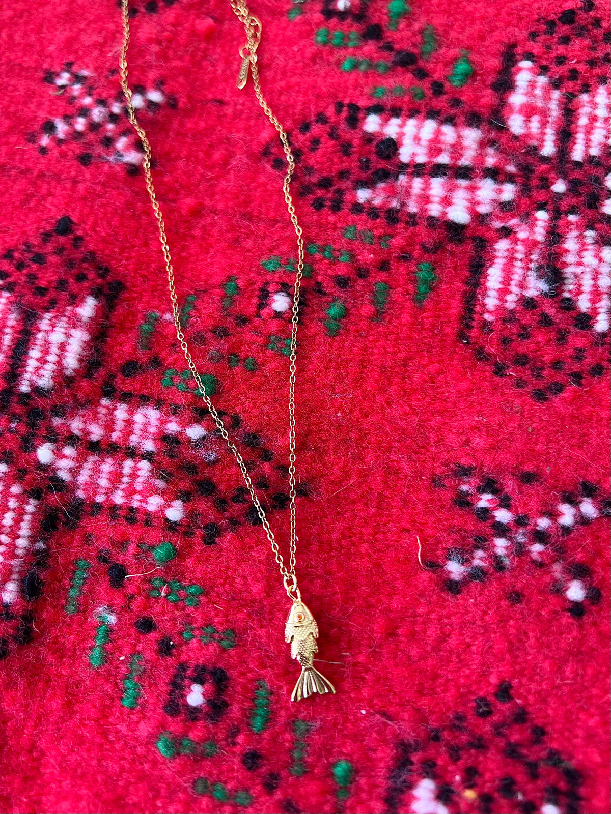 Fish Charm Gold-plated Necklace 2 Tier