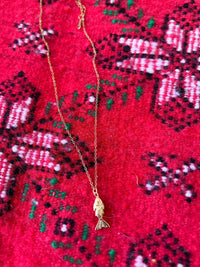 Fish Charm Gold-plated Necklace 2 Tier