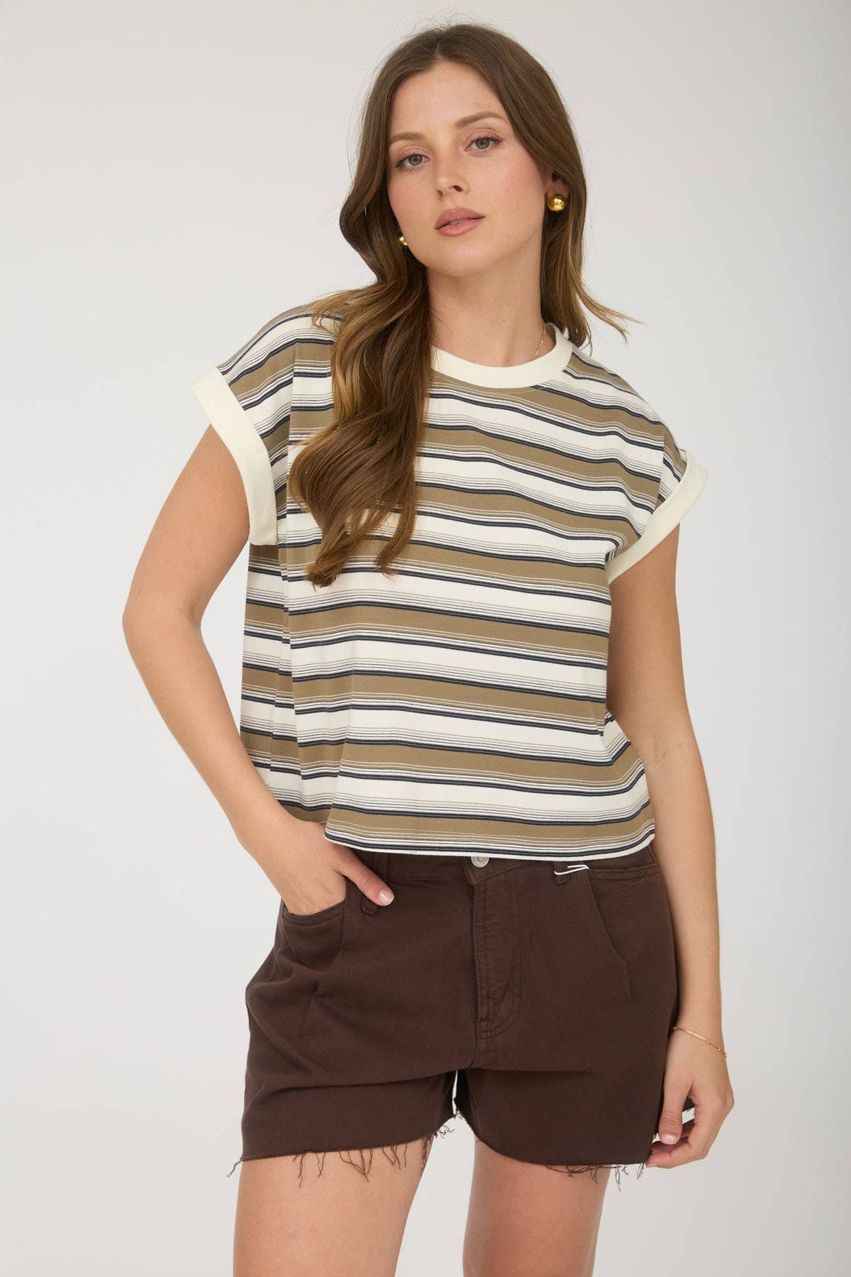 Vicki Striped Knit Top