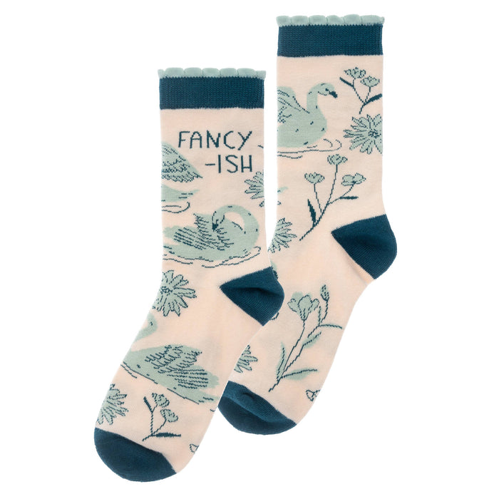 Fancy-ish Swan Crew Socks