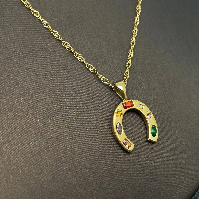 18K Gold Plated Horseshoe Necklace