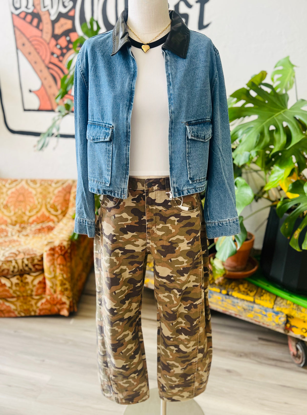 90s Cropped Denim Jacket
