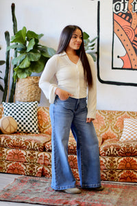 Low Rise Palazzo Jeans