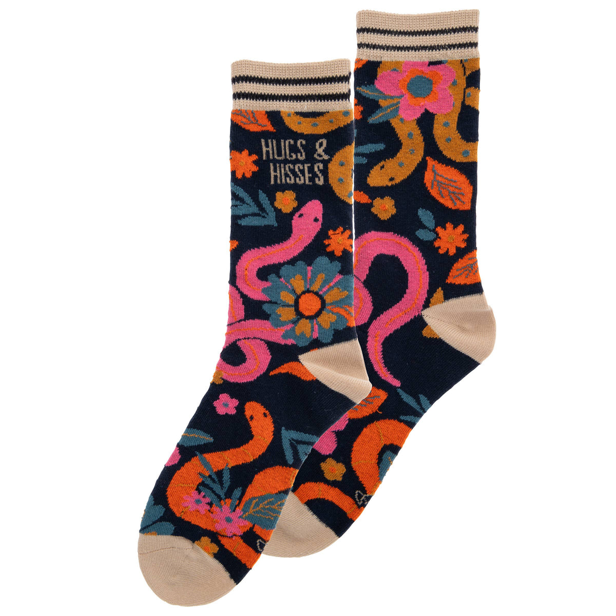Hugs & Hisses Snake Crew Socks