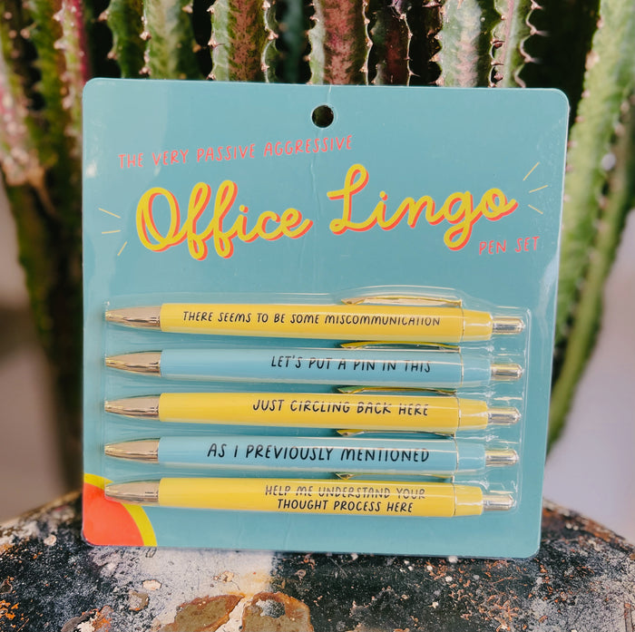 Office Lingo Pen Set