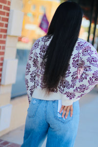 Berry Floral Sweater