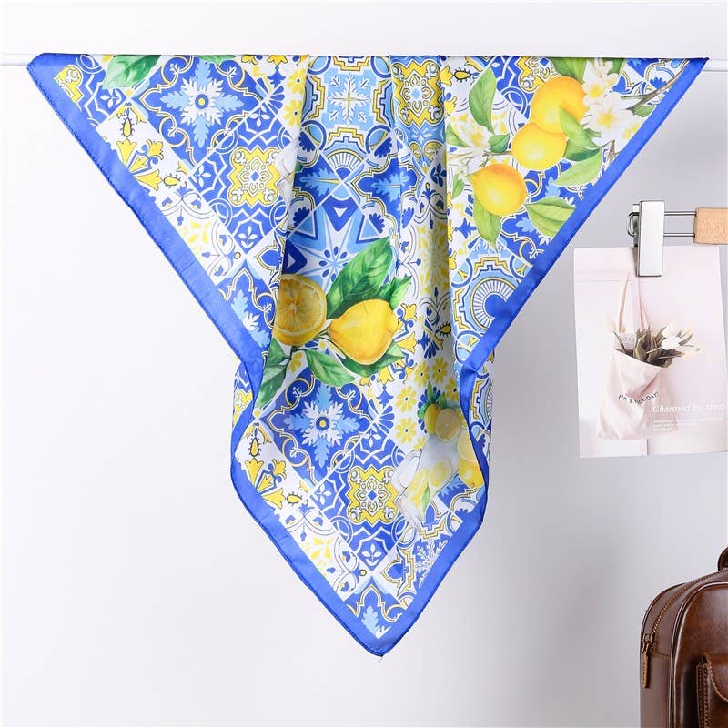 Lemon Silky Feel Bandana Scarf