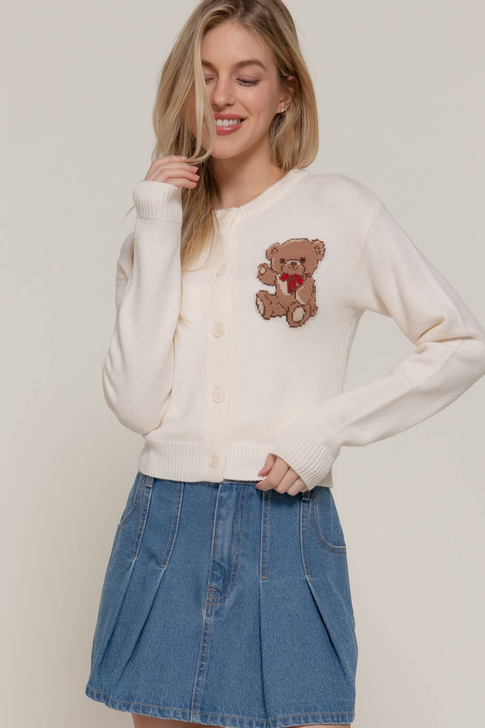 The Cutest Teddy Bear Cardigan