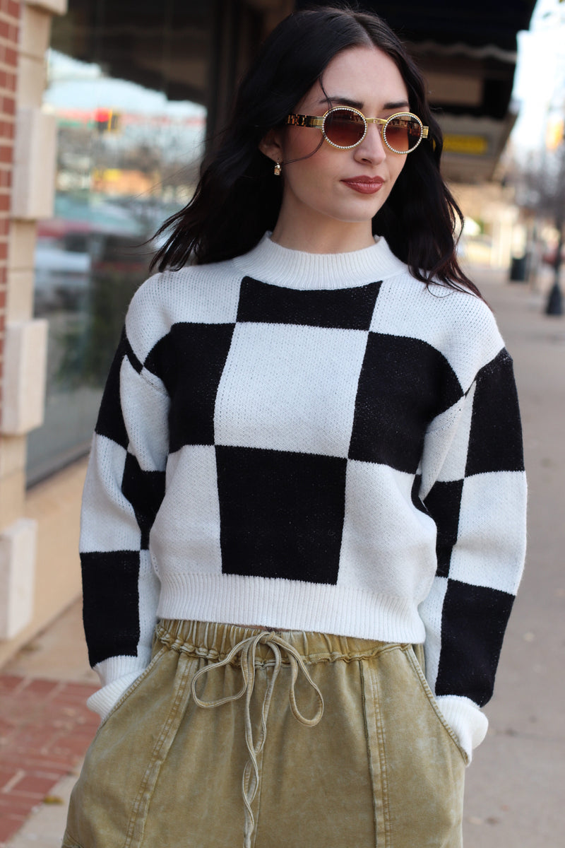 Harper Checkered Sweater