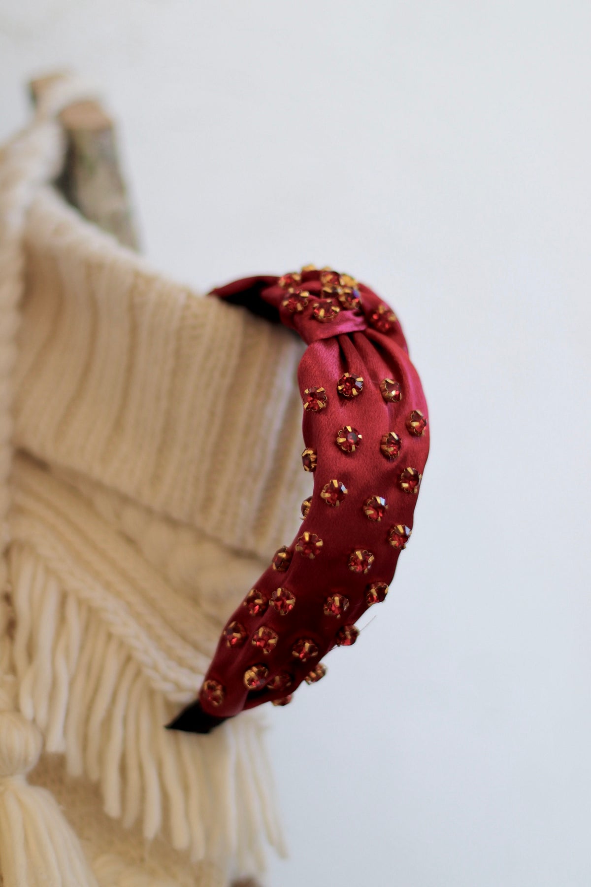 Satin Rhinestone Headband