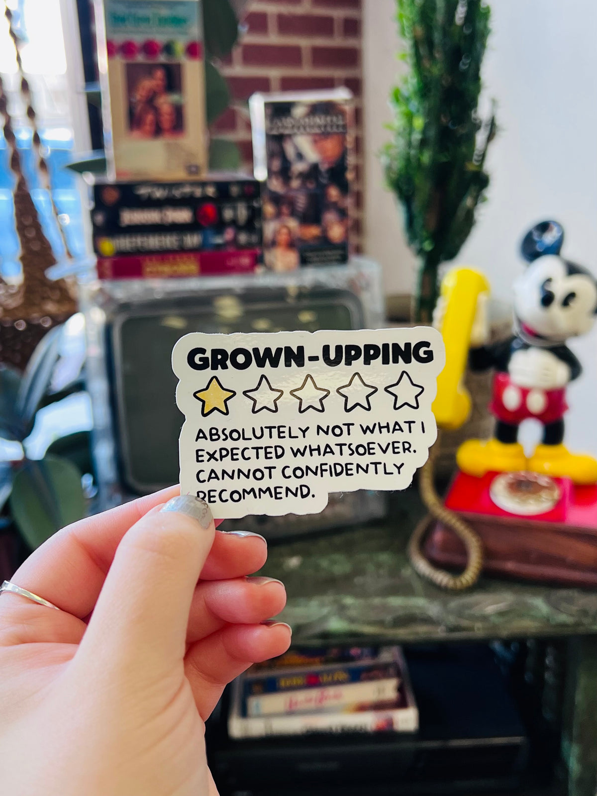 Grown upping sticker 3"