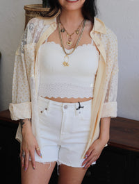 Little White Bralette Top