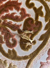 Fish Charm Gold-plated Necklace 2 Tier