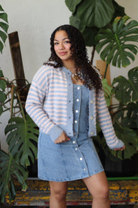 Twila Striped Blue Cardigan