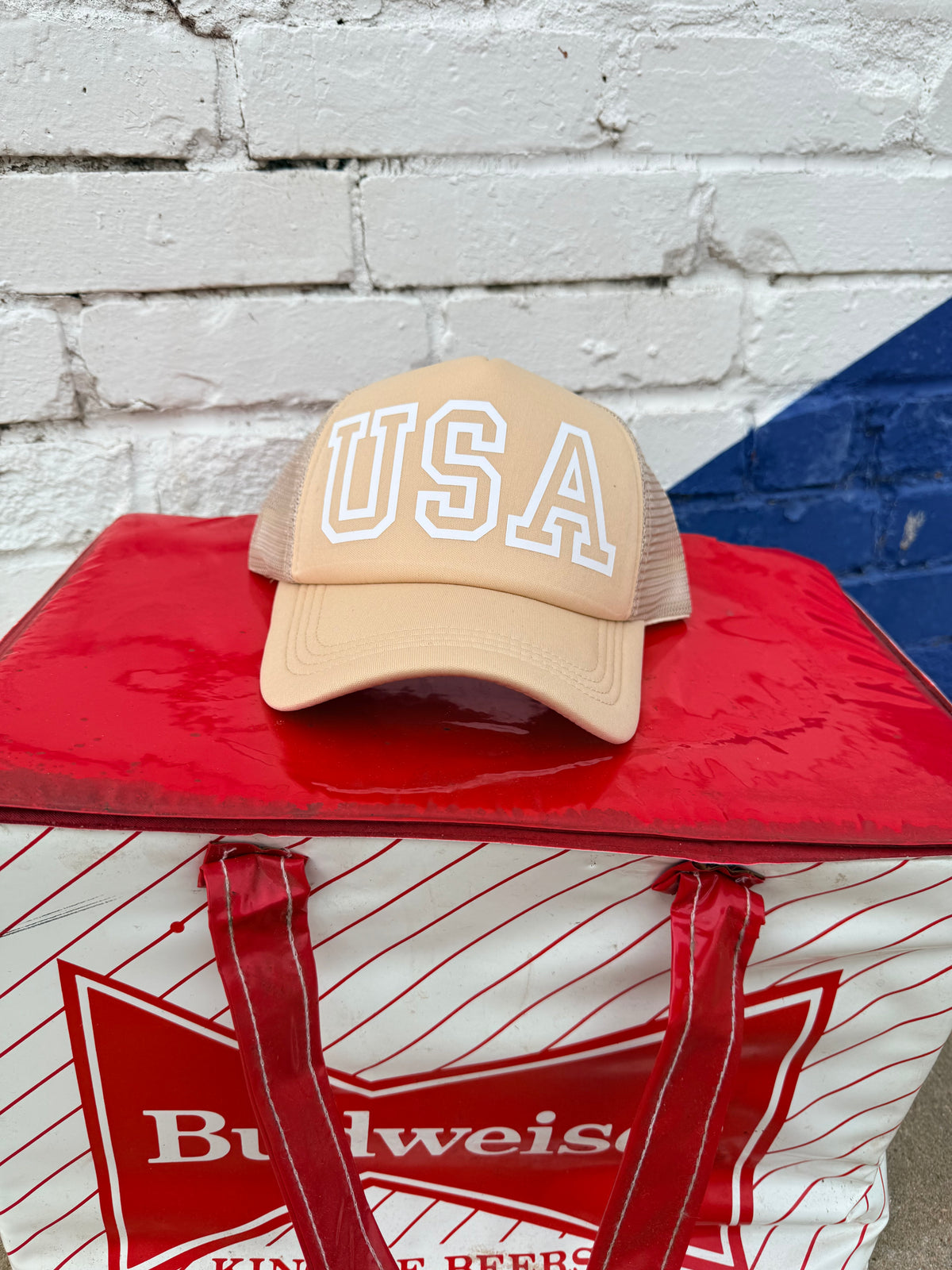 580 Trucker Hat +Tan USA
