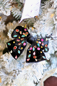 Rhinestone Velvet Bow
