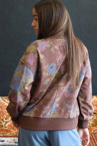 DJ Brown Floral Print Sweatshirt