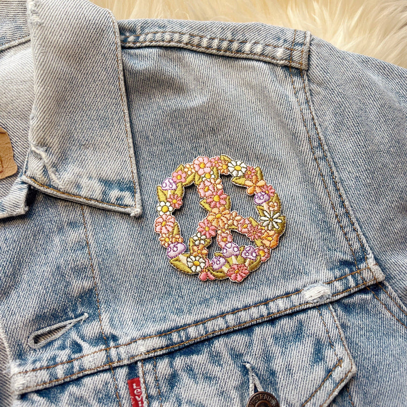 Floral Peace Sign Patch