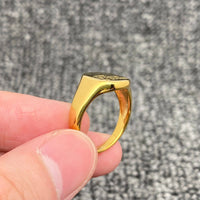 World Is Yours 18K Golden Signet Ring