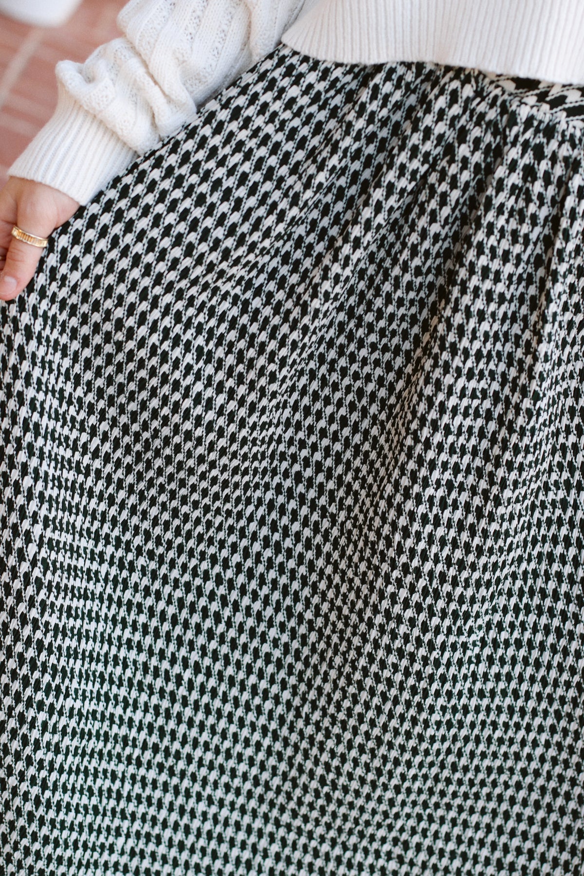 Forest Houndstooth Skirt