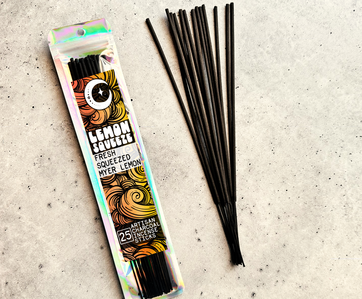 Lemon Squeeze Charcoal Incense Sticks – 25 Pack - 9 Inches