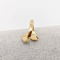 Hugging Hands Gold Plated Stainless Steel Ring