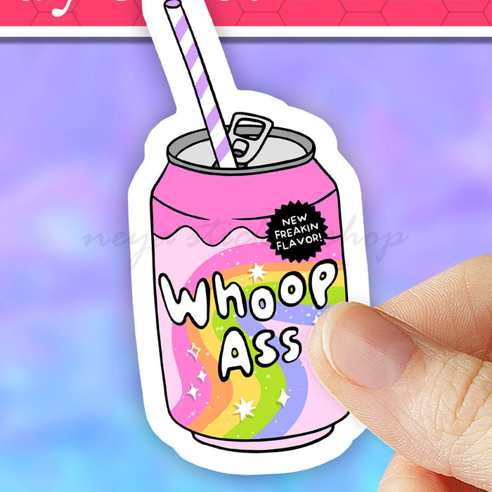 Whoop A*s sticker 3"