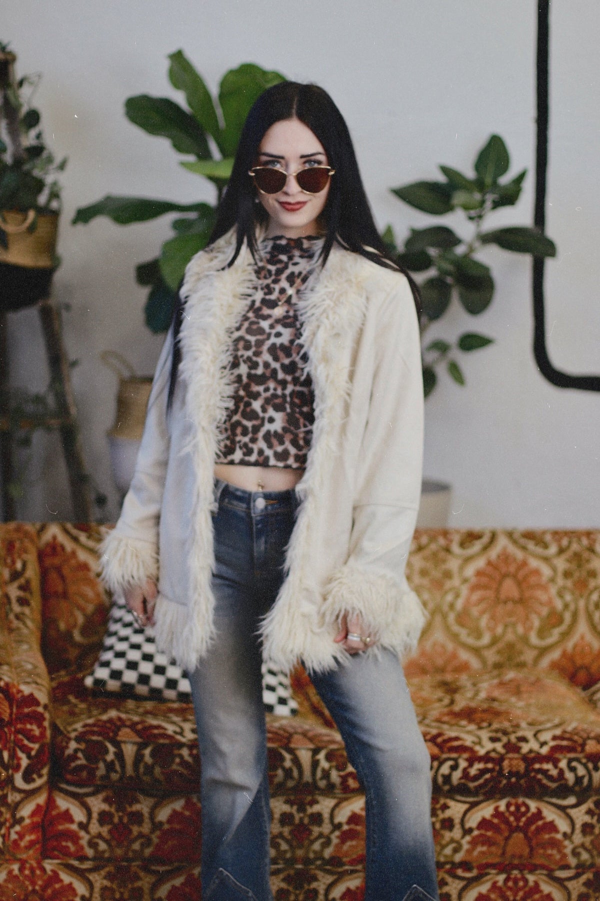 580 Layering Top + Cropped Leopard