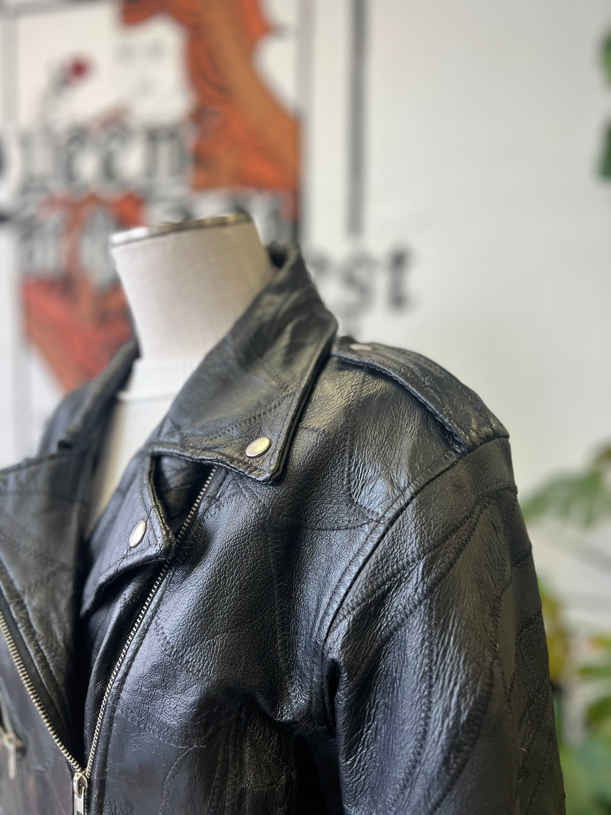 Vault | Leather Biker Jacket L/XL