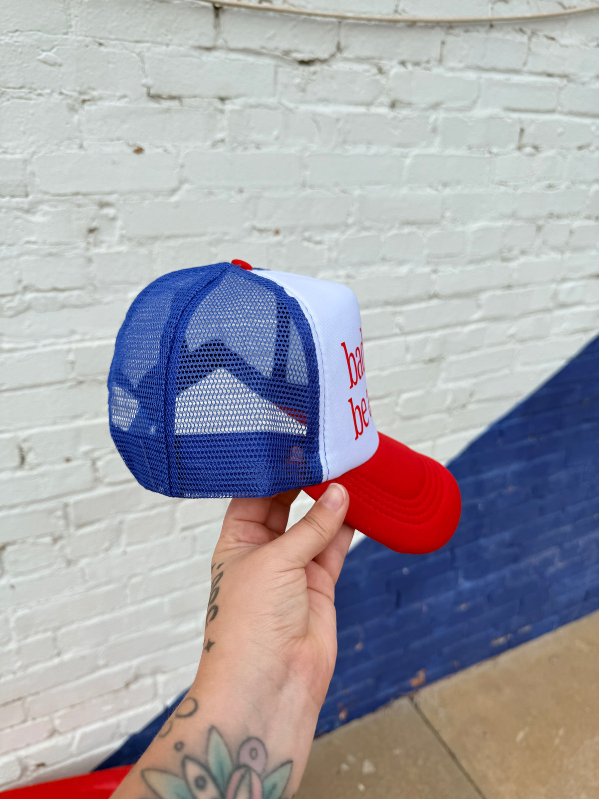 580 Trucker Hat + Hotdog RWB
