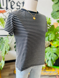90s Basic Striped Cotton Top