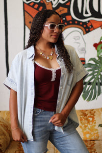 Skyline Chambray Button Down Top