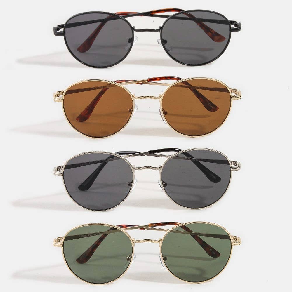Thin Retro Round Sunglasses