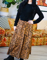 Wild Child Tiger Print Maxi Skirt