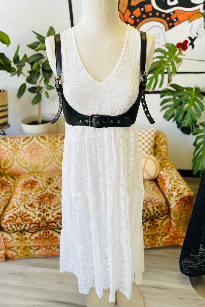 Boho Lace Dress in Off White