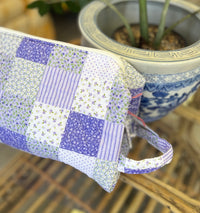 "Violet Dreams" Quilted Vanity and Travel Bag