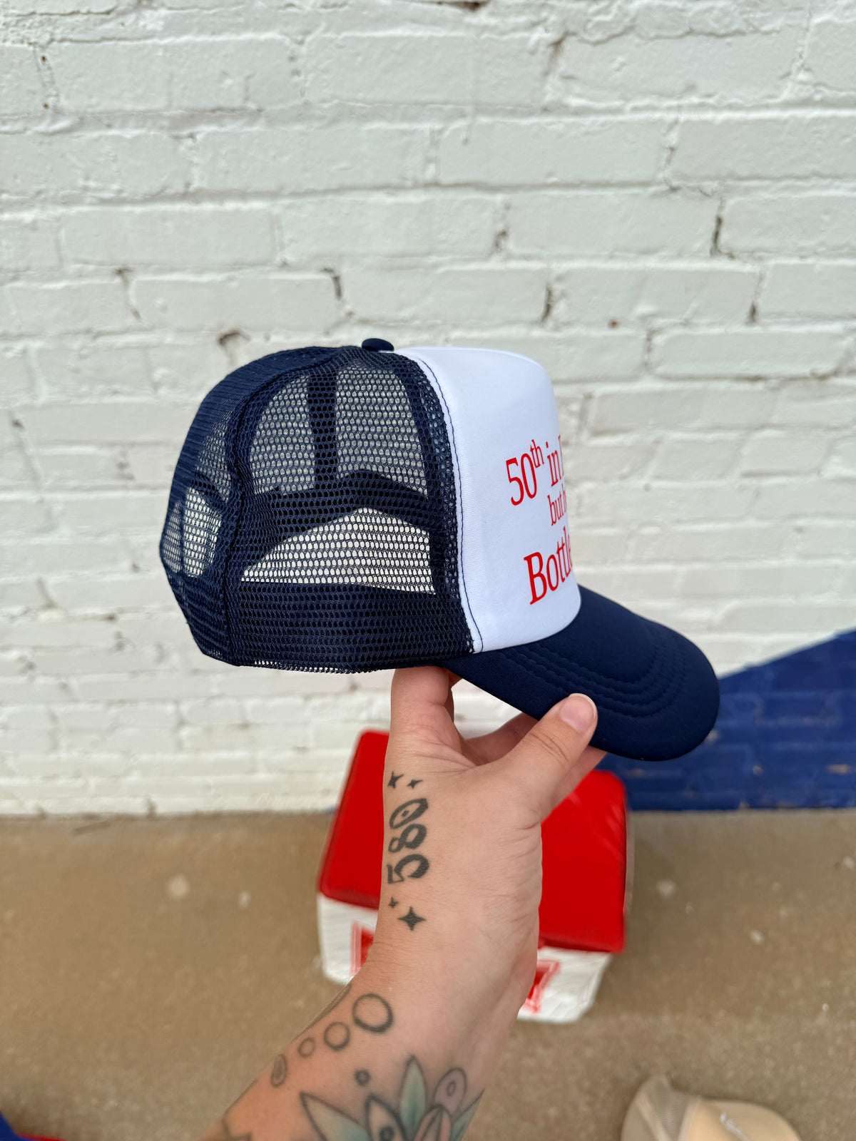580 Trucker Hat + 50th Navy