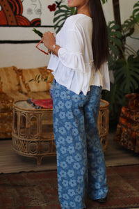 Suki Floral Wide-Leg Jeans