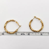 18K Gold Plated Spiral Hoop Earrings