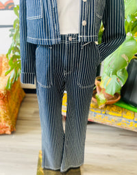 Old School Pinstripe Denim Pants