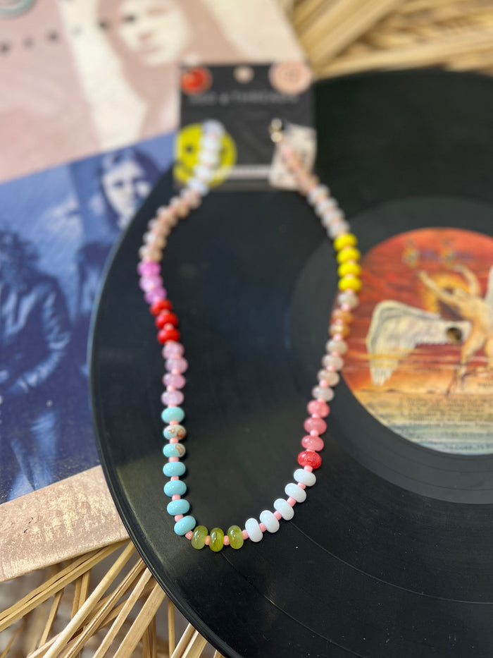 Earth Tone Natural Stone Beaded Necklace