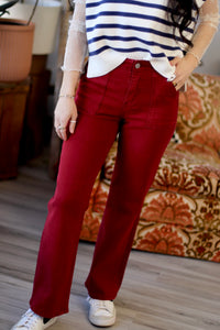 Crimson Pocket Pants