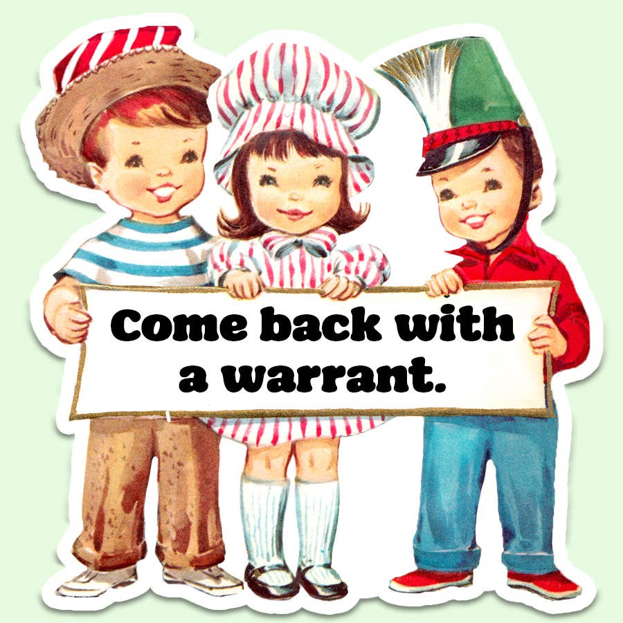 Warrant Sticker