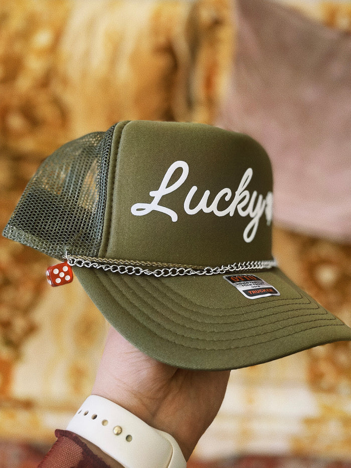 580 Trucker +Lucky Charm Hat | Olive