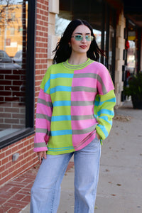 Color Block Sweater + Funky